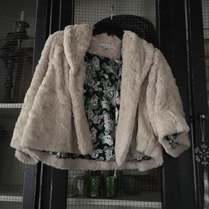 Cropped Faux Fur Jacket